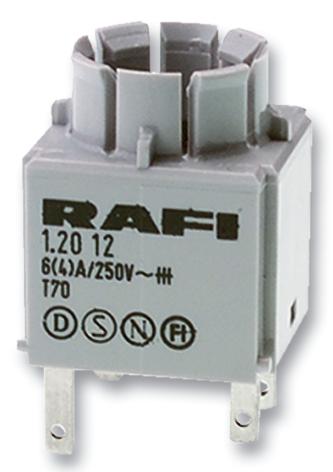 Rafi 1.20.123.021/0000 Contact Block, Universal, 1No/1Nc