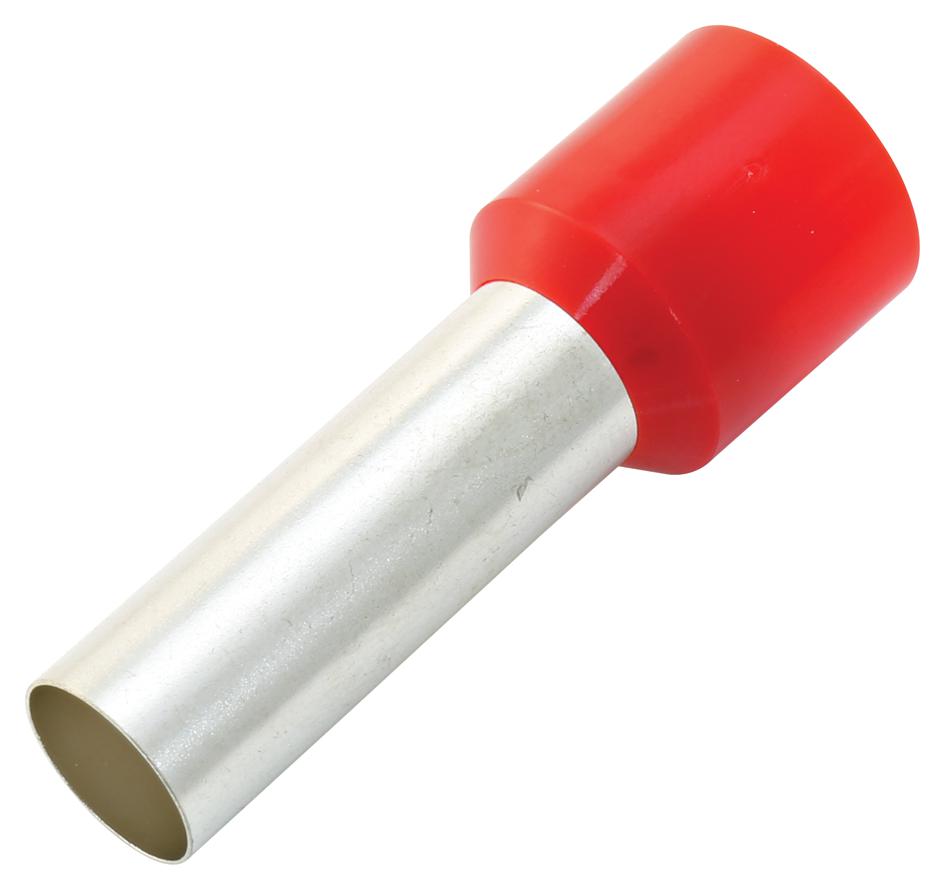 Multicomp Pro E35-25-Red Ferrule, 2Awg, 39Mm, Nylon, Red, Pk25