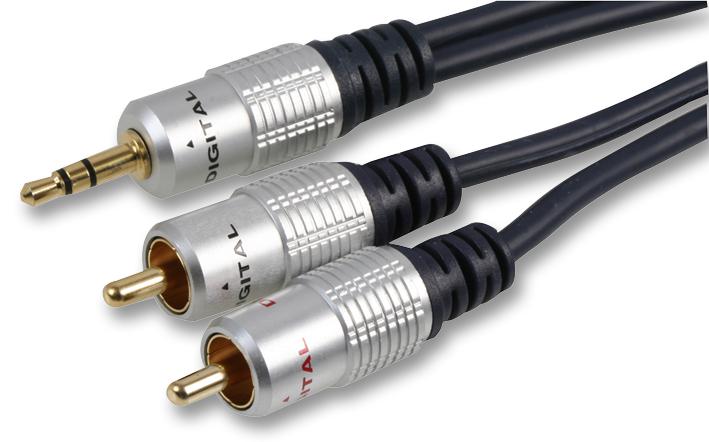 Pro Signal Psg00806 3.5Mm Jack To 2X Phono Plugs - 1M