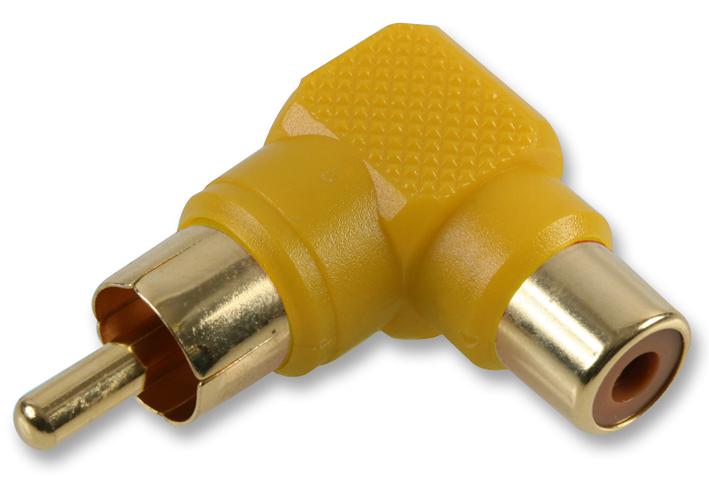 Pro Signal Psg02737 Phono Adaptor, 90Deg, Gold, Yel