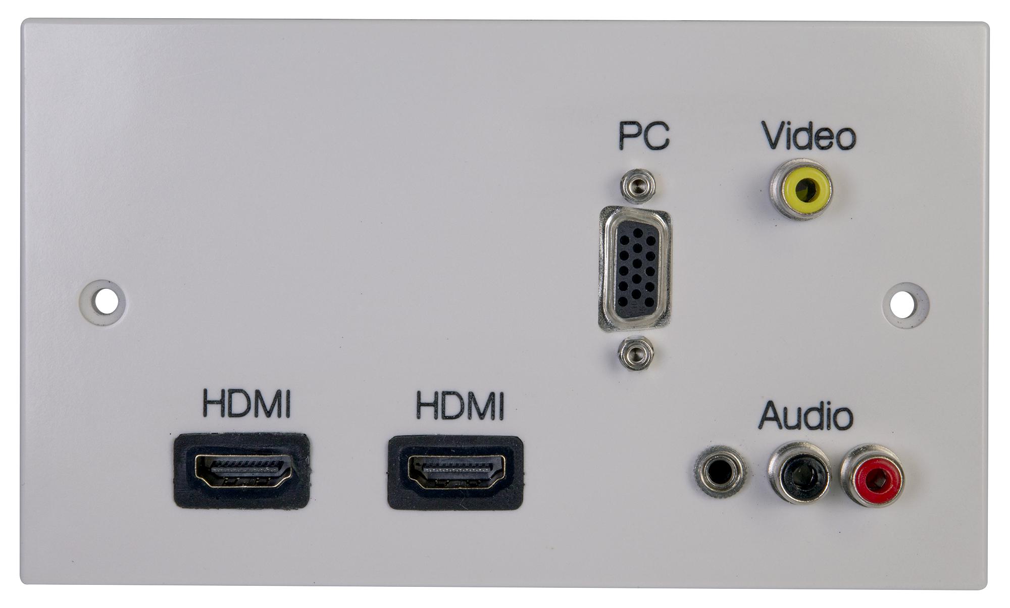 Pro Signal Pelr0067 Multimedia Wallplate, 2X Hdmi