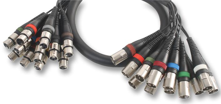 Pulse Pls00102 Xlr Loom, 12Way, Plug To Skt, 5M