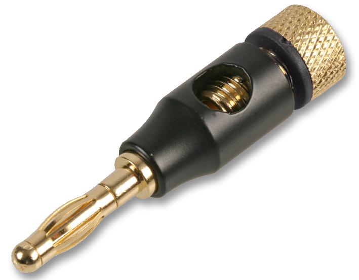 Pro Signal Psg03603 4Mm Plug, Black/gold, Black