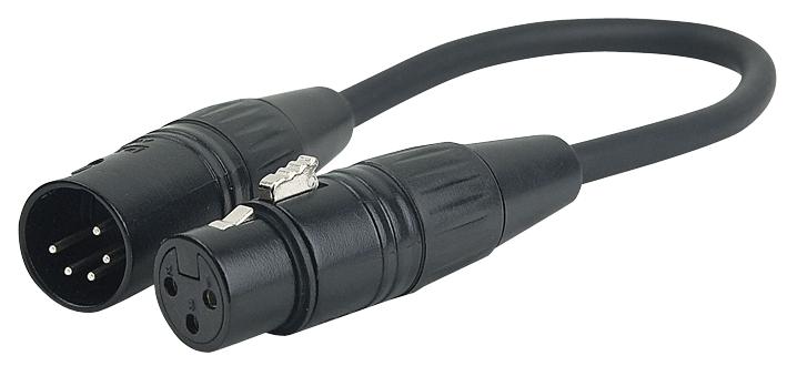 Showtec Fla36 Xlr Adaptor Lead, 5P Plug To 3P Skt