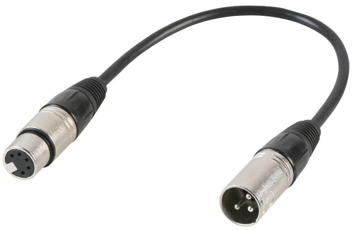 Pulse Pls00347 Dmx Adaptor Lead, 3P P To 5P Skt