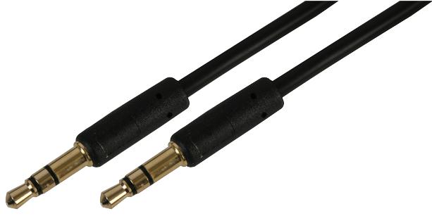 Pro Signal Psg03746 3.5Mm Lead, Stereo, Slim, Black, 2M