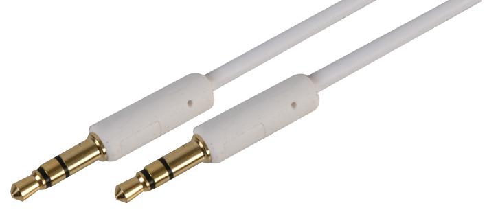 Pro Signal Psg03747 3.5Mm Lead, Stereo, Slim, White, 1M