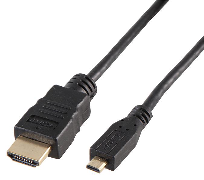 Pro Signal Psg03808 Lead, Hdmi A Plug To Micro D Plug, 3M