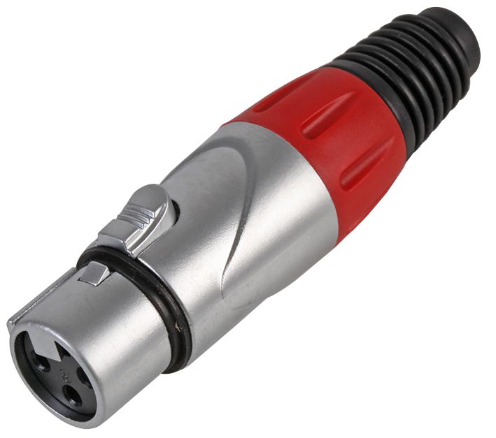 Pulse Pls000453 Xlr Socket, Silver/red 3P