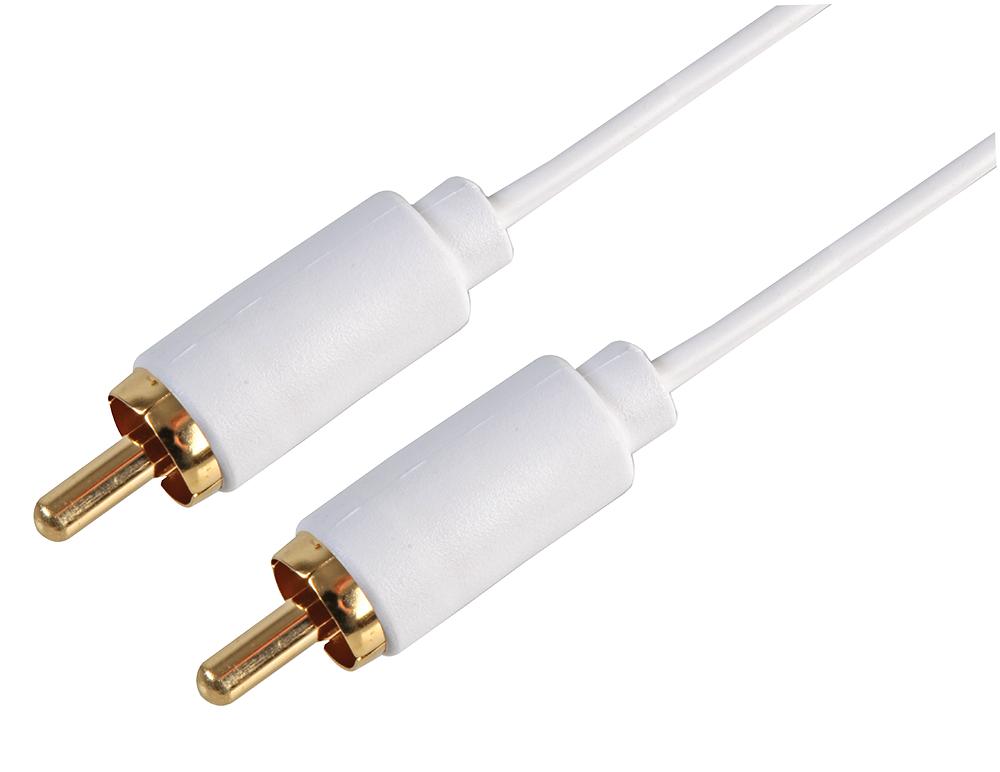 Pro Signal Psg3173-0.5M Phono Plug To Plug Lead 0.5M White