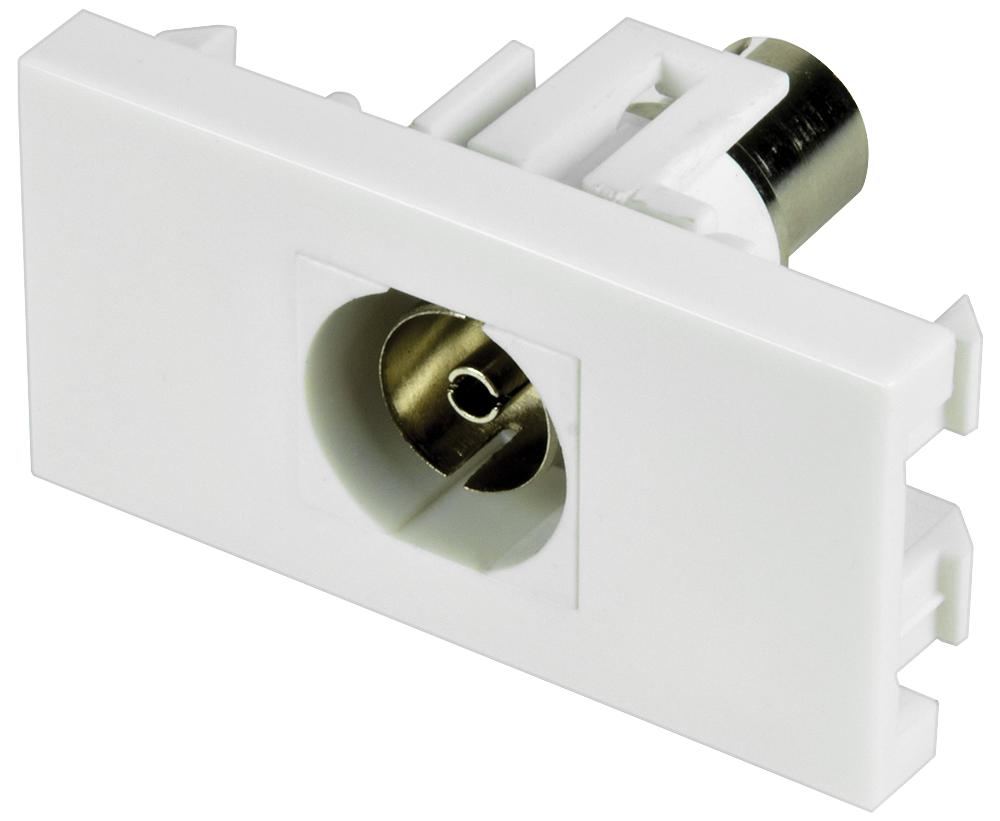 Av:link 122.560Uk Wall Plate Module, Coax Socket, 50X25Mm