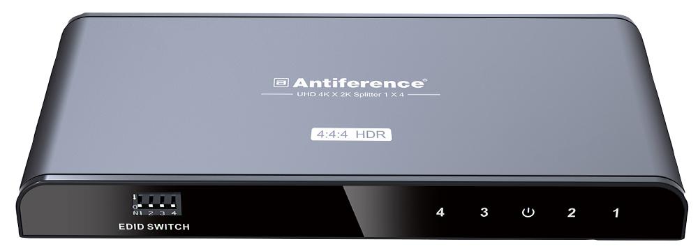 Antiference Hdmi0104Sv3 1X4 Hdmi Splitter 4K Hdcp2.2 With Edid