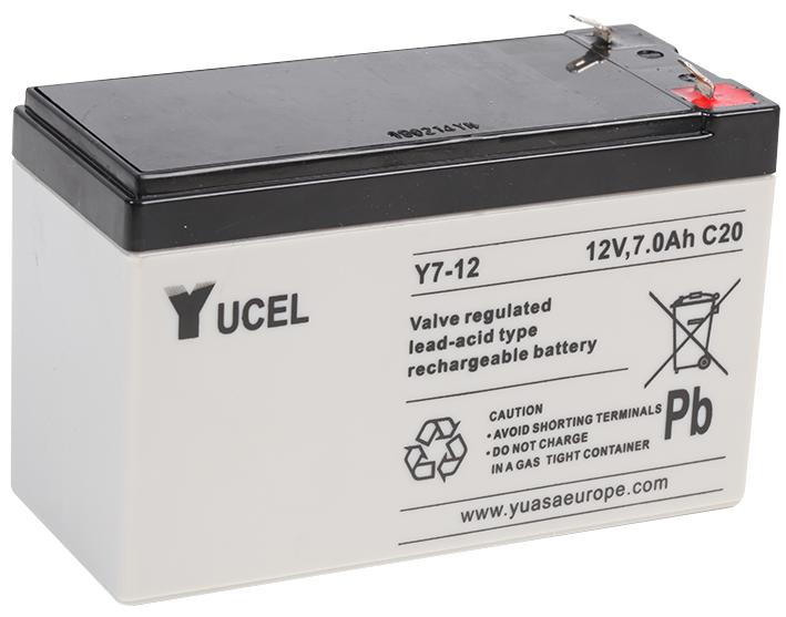 Yuasa Y7-12 Battery,lead Acid,7Ah,12V