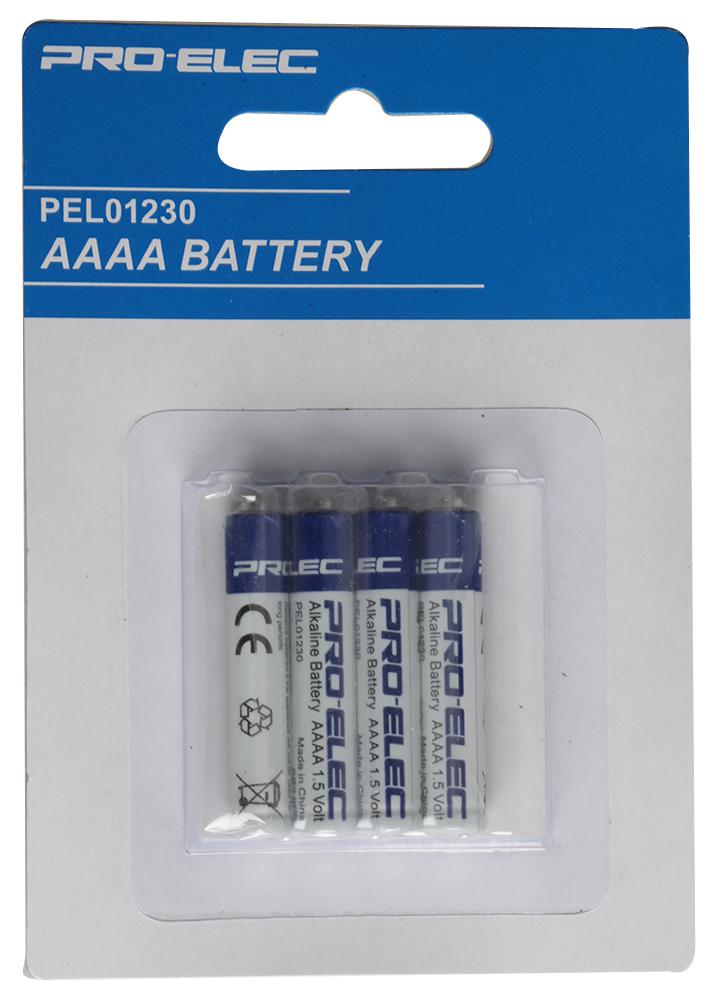 Pro Elec Pel01230 Battery, Alkaline Aaaa 4/pack