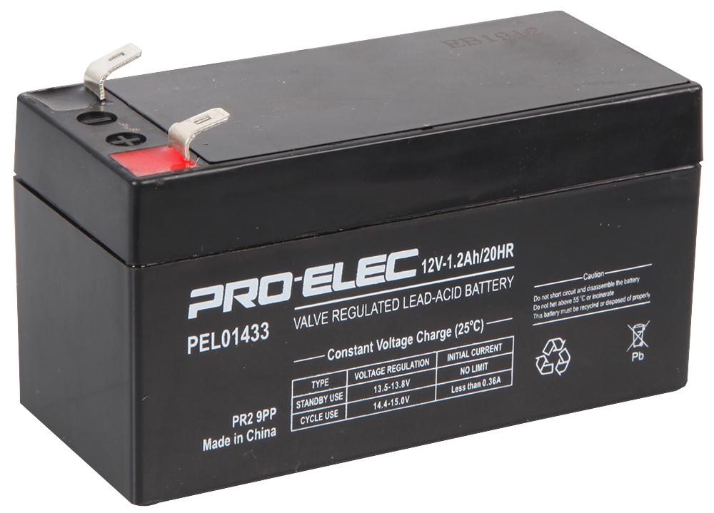 Pro Elec Pel01433 Battery,lead Acid,1.2Ah,12V