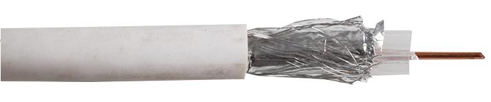 Pro Power Rg6Ualwht Rg6U Coaxial Cable White Al Braid 100M