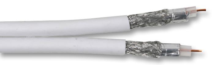 Pro Power Rg6Utwinwhtff Cable Coax Rg6U Twin White Ff 100M