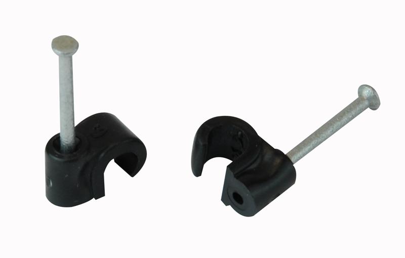 Unifix Zzv44152 Cable Clip Round Black 6.00Mm 100/box