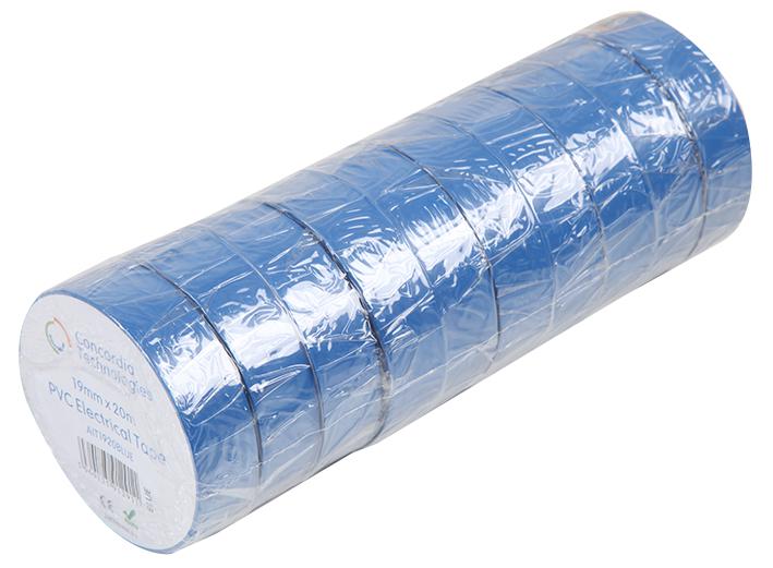 Concordia Technologies Ait1933Blue Insulation Tape Blue 19Mm X 33M 10/pk