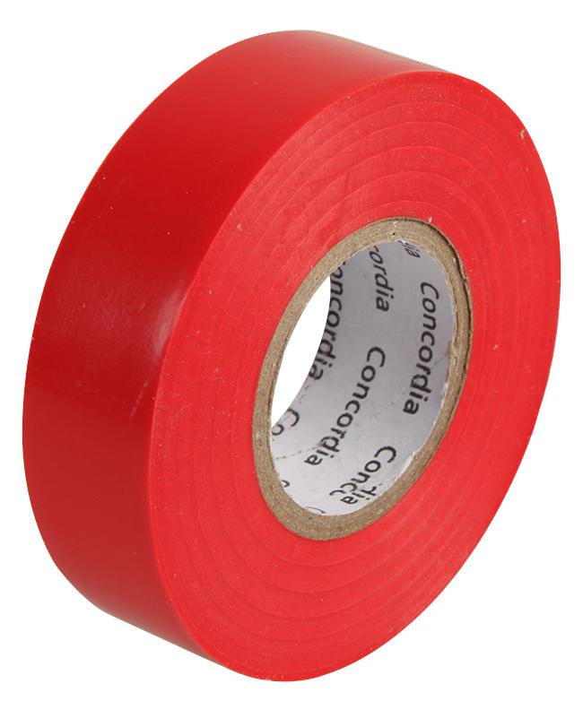 Concordia Technologies Ait1933Red Single Insulation Tape Red 19Mm X 33M