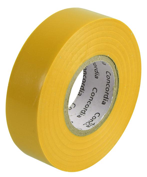 Concordia Technologies Ait1933Yell Single Insulation Tape Yellow 19Mm X 33M