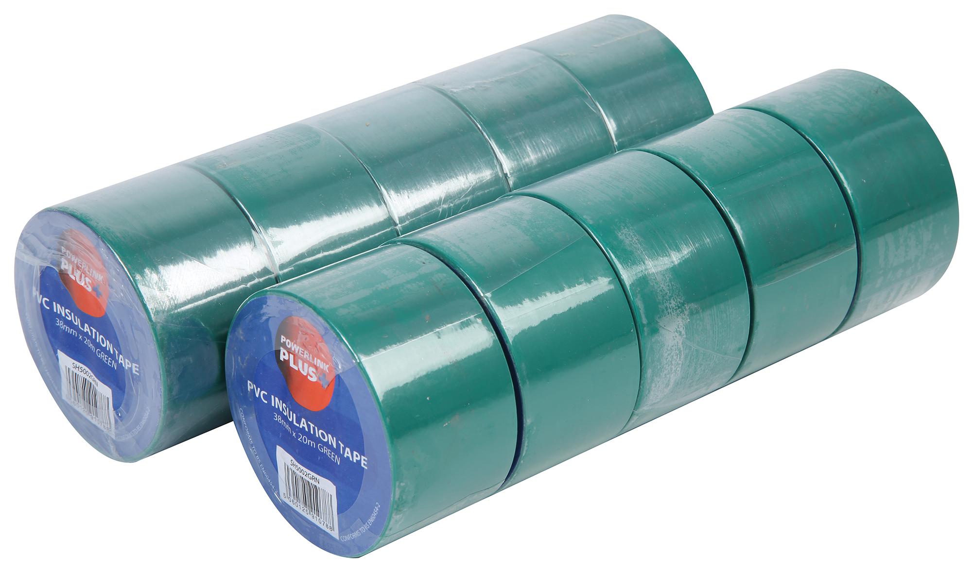 Pro Power Pp01020 Insulation Tape 38Mm X 20M Green 10-Pk