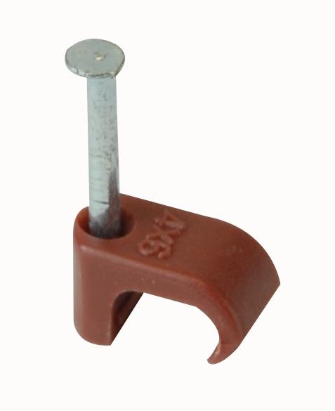 Pro Power Nc-0506 Brown Coaxial Cable Clip Brown 5-6Mm