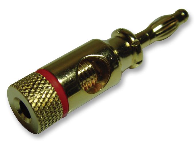 Pro Signal Psg02042 4Mm Plug, Gold/red