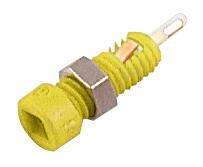 Staubli 23.0050-24 Socket, 2Mm, Panel, Yellow, Pk10