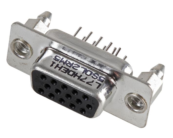 Amphenol Communications Solutions L77Hdeh15Sol2Rm5 Connector, Hd D Sub, Rcpt, 15Pos