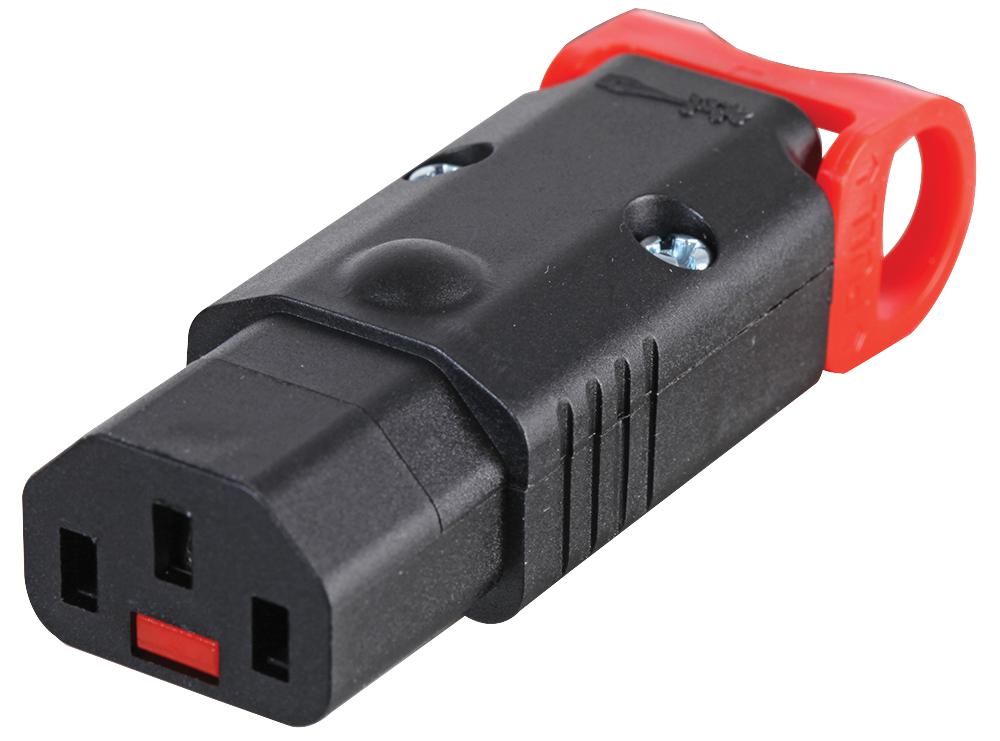 Iec Lock Pa130100Bk Iec Lock+ C13 Lockable Connector