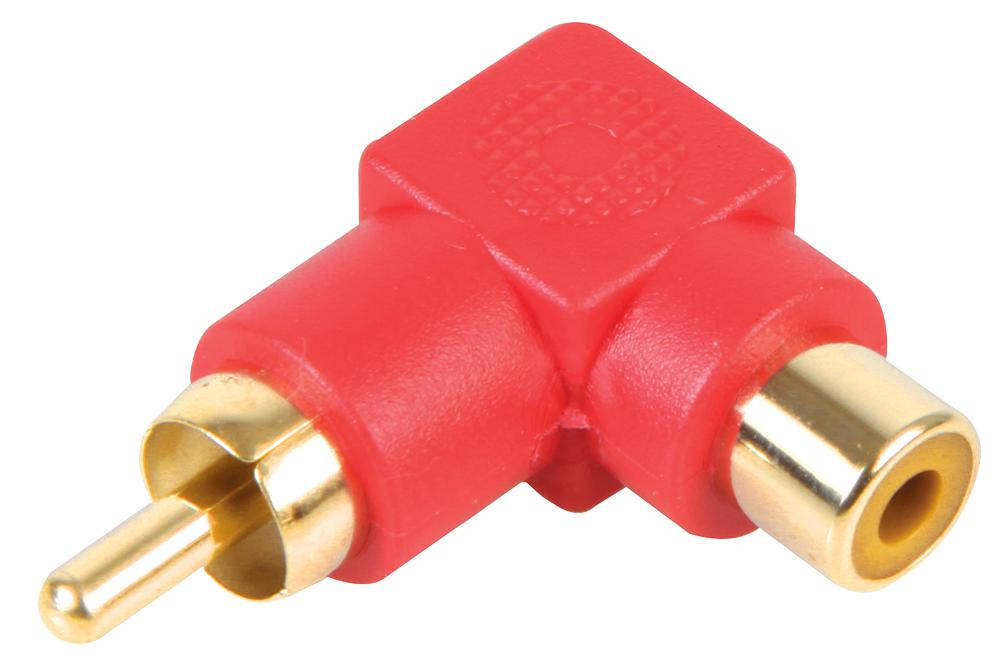 Pro Signal Psg08565 Phono Adaptor, 90Deg, Gold, Red