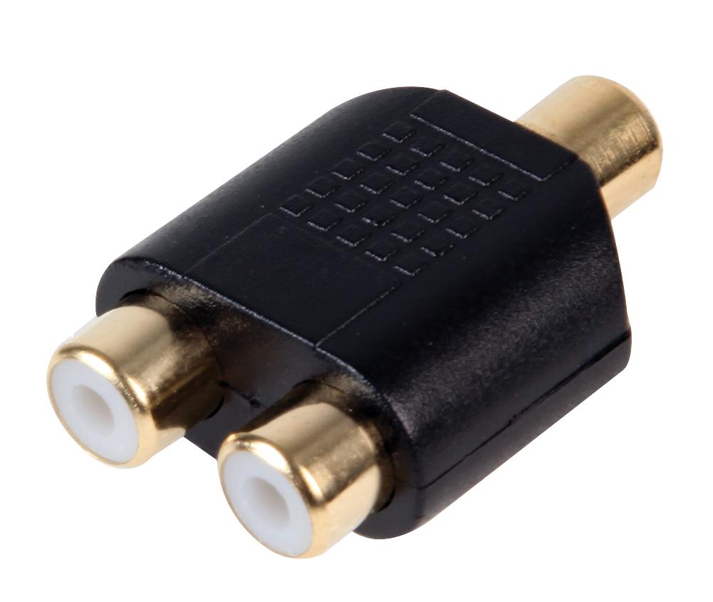 Pro Signal Psg08579 Phono Adaptor,1X Skt To 2X Skt Gold