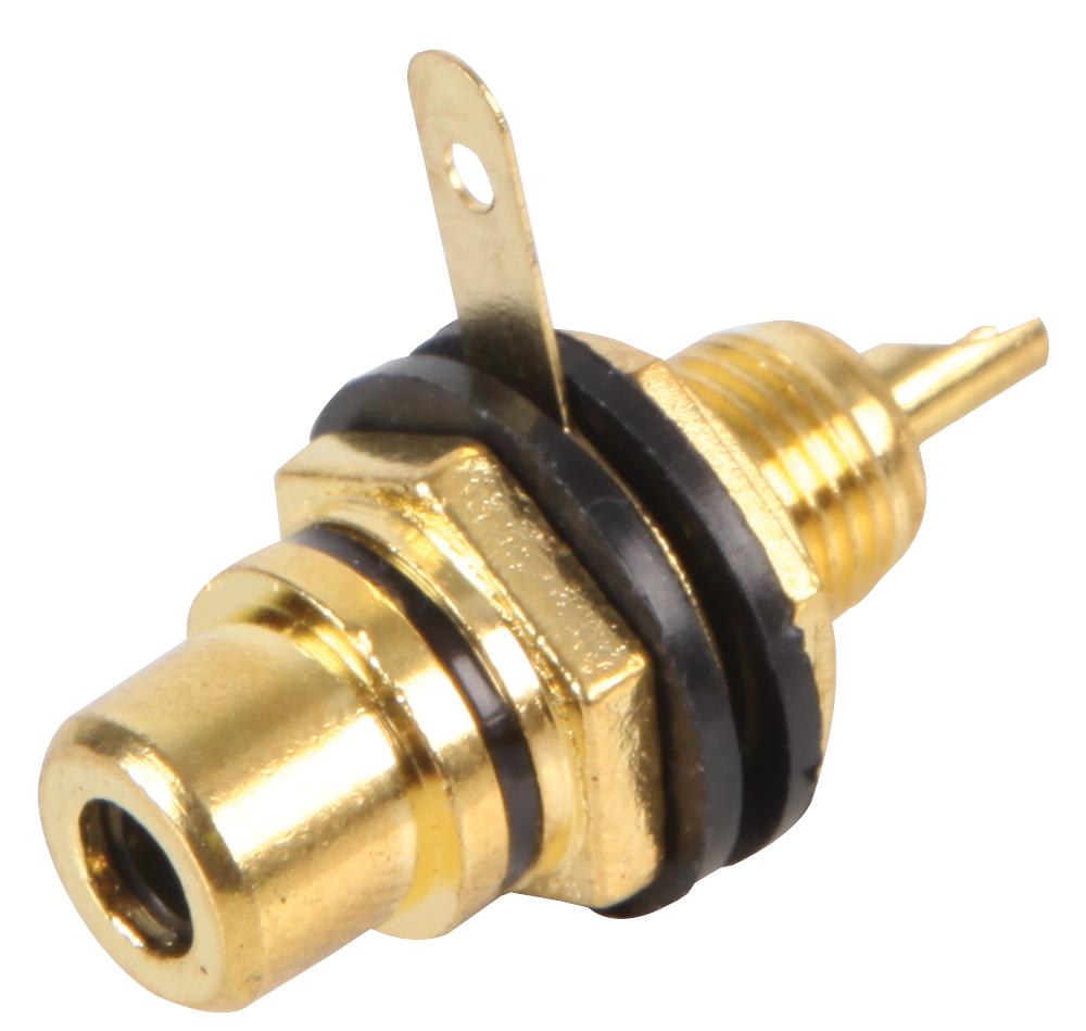 Pro Signal Psg08636 Chassis Socket, Phono/rca, Gold/black