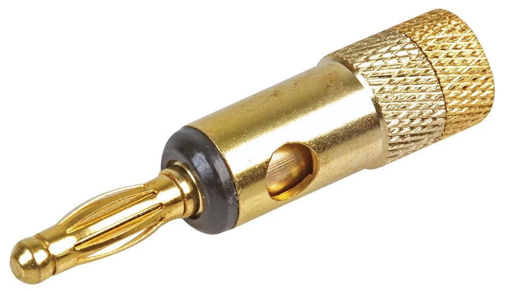 Pro Signal Psg08684 4Mm Gold Plated Banana Plug, Black