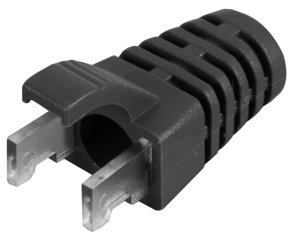 Speedy Rj45 Ps6Bk#100 Strain Relief Boot, Pvc, Rj45 Connector