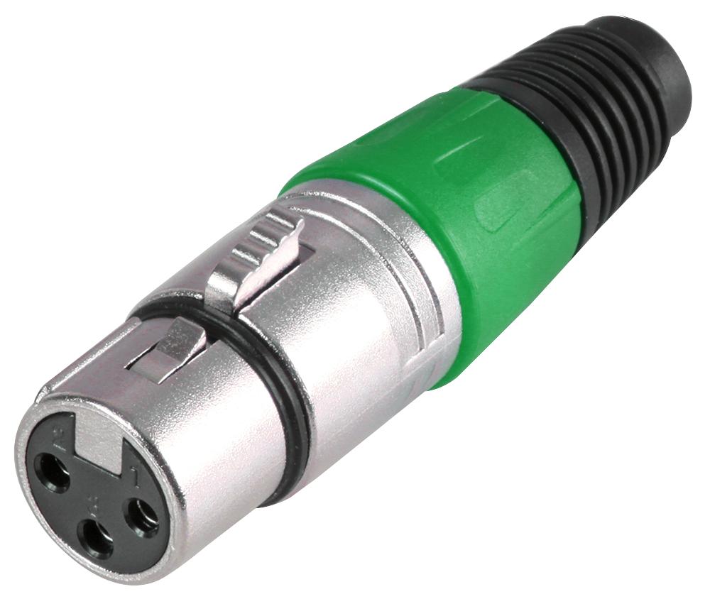 Pro Signal Psg08722 Xlr Socket 3 Pin Green