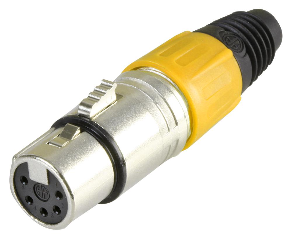 Pro Signal Psg08731 Xlr Socket 5 Pin Yellow