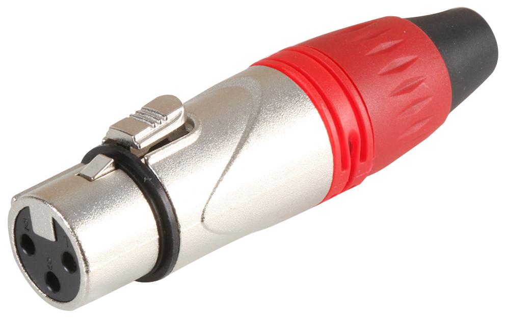 Pro Signal Psg08747 Xlr Socket 3 Pin Silver-Red