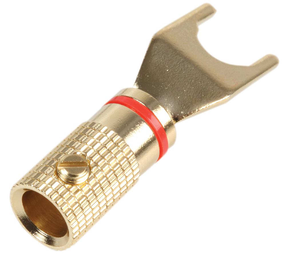 Pro Signal Ps11563 Speaker Spade Terminal, Gold, Red