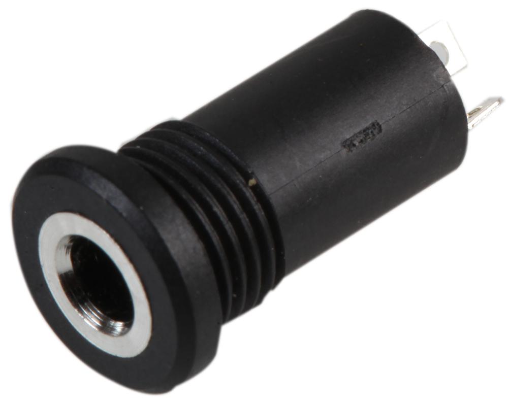 Pro Signal Ps11593 3.5Mm Jack Socket, 2 Pole, Black 5-Pk