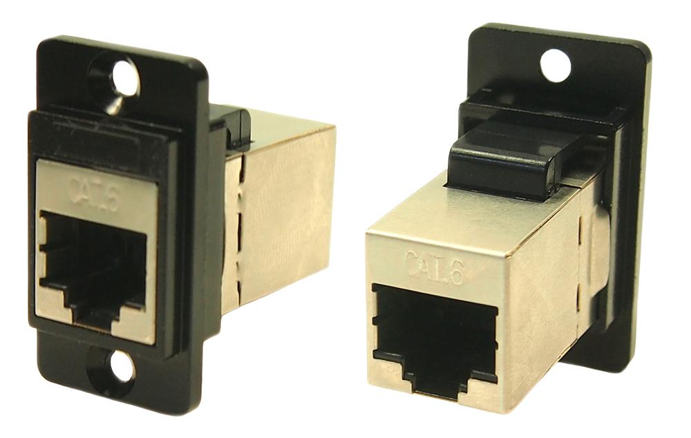 Cliff Electronic Components Cp30722Smb Adaptr, Rj45 Jack-Jack, 8P8C, Cat6, Csk