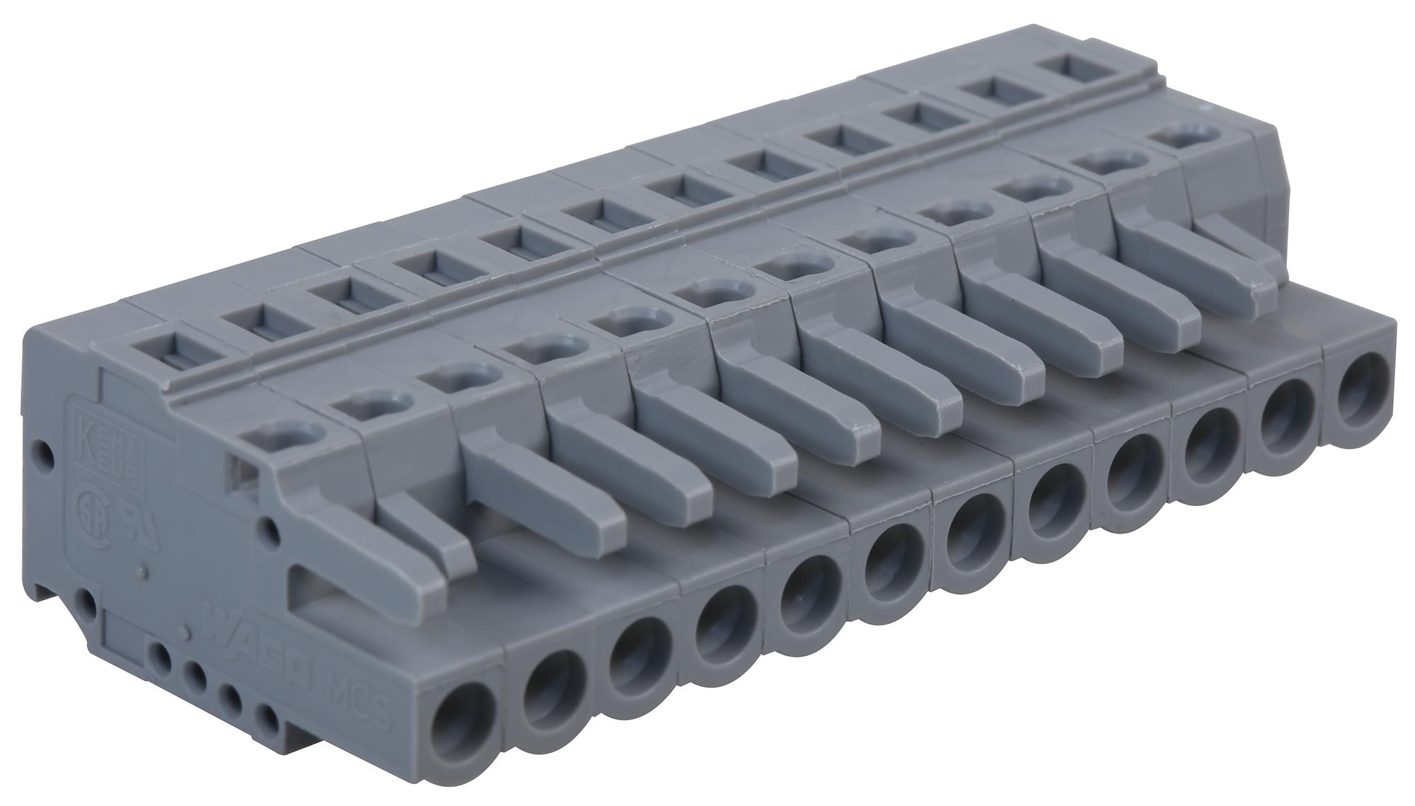 Wago 231-112/026-000 Terminal Block, Pluggable, 12Pos, 12Awg