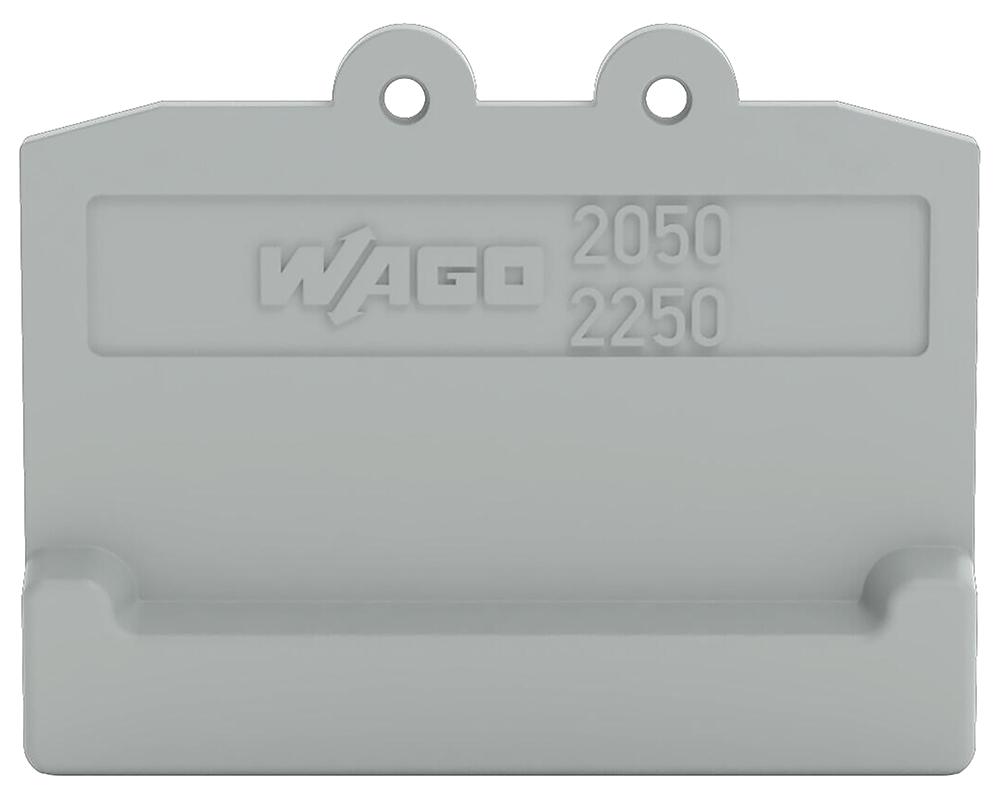 Wago 2050-391 End Plate, Terminal Block, Gry