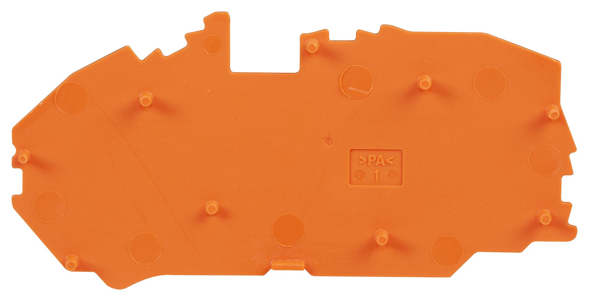 Wago 2016-7692 End And Intermediate Plate, Rail, Orange