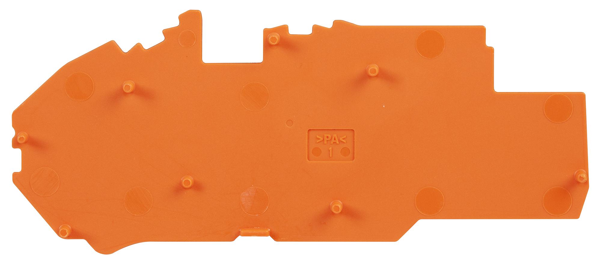 Wago 2016-7792 End And Intermediate Plate, Rail, Orange