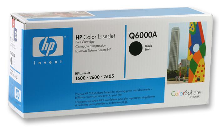 Hewlett Packard Q6000A Toner Cartridge, Q6000A, Black, Hp