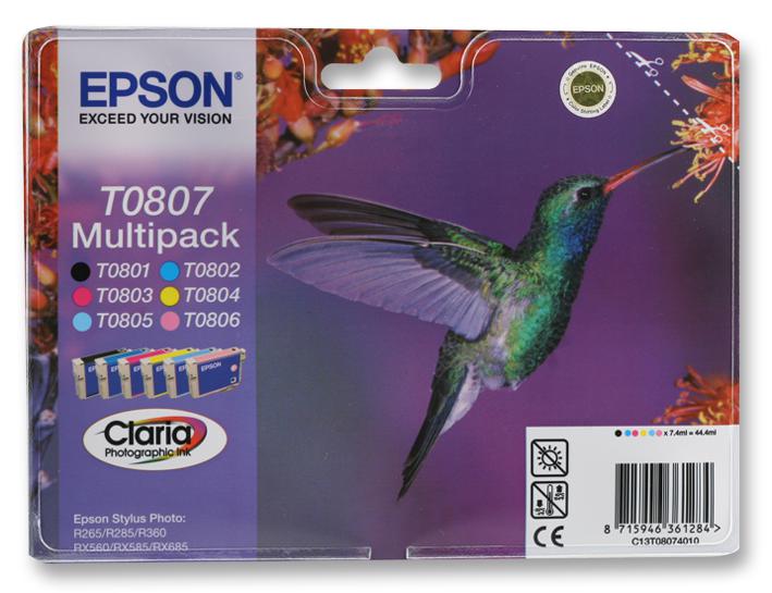 Epson T0807 Ink Cartridge,multipack,epson,t0807