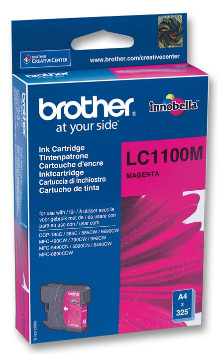 Brother Lc1100M Ink Cartridge, Lc1100M, Magenta