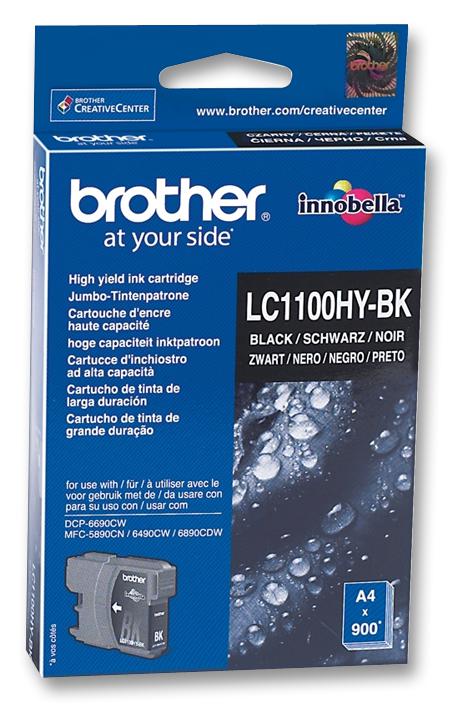 Brother Lc1100Hybk Ink Cartridge,lc1100Hybk,hi-Cap,blk